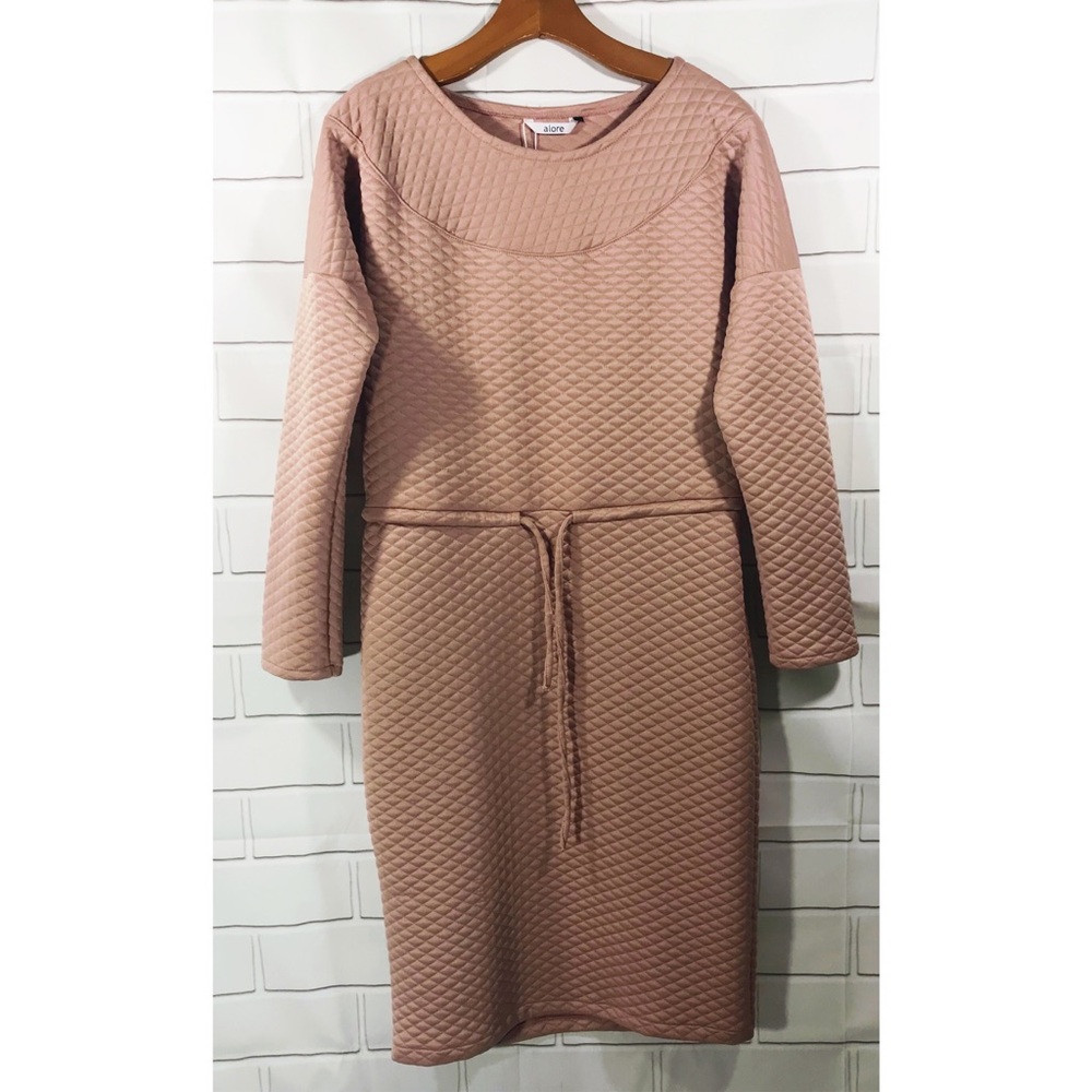 Alore Quilted Tie Waist Sukienka Stretch Dress